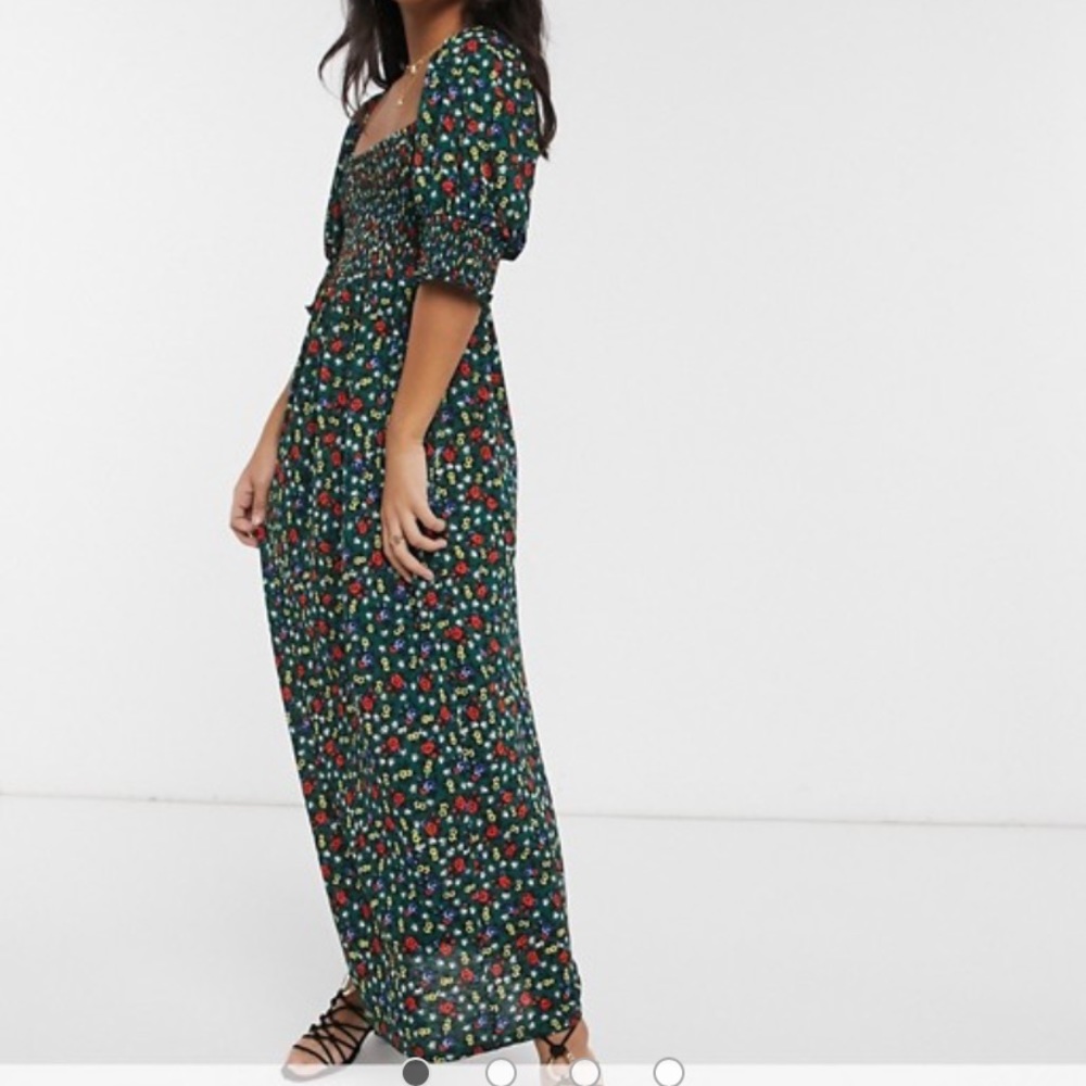 BNWT ASOS petite smocked bust maxi dress-Ditsy